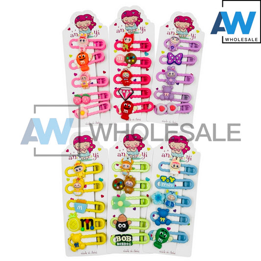 HPN-2240 (1 card) Labubu Hair Clip Set