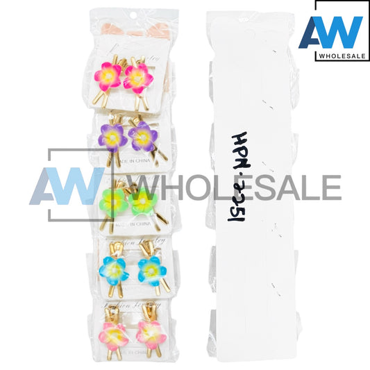 HPN-2251 (10 pcs) Flower Hair Clips