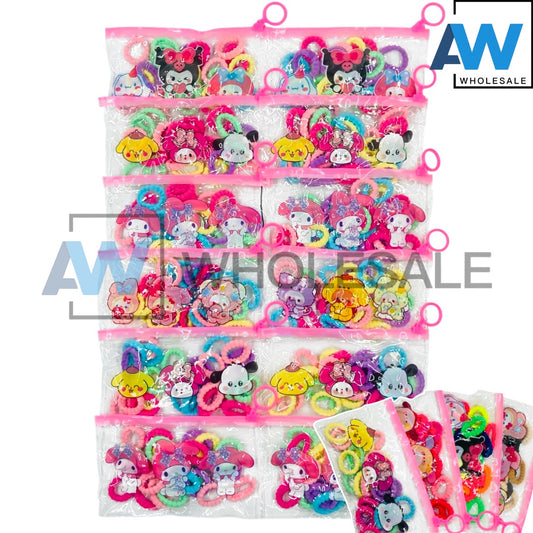 HPN-2279 (12 pouches) 24 in 1 Pouch Hair Tie Set