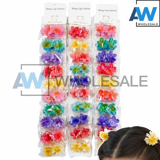 HPN-2295 (20 pcs) 3 cm Flower Hair Clip
