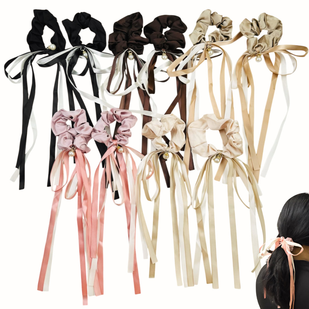 HPN-2304 (10 pcs) Satin Ribbon Hair Ties