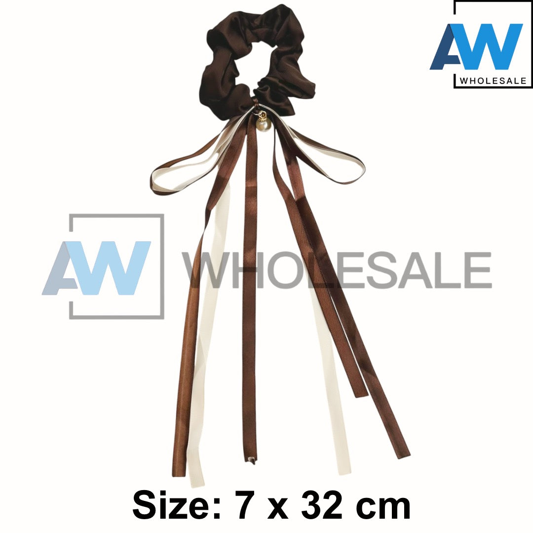 HPN-2304 (10 pcs) Satin Ribbon Hair Ties