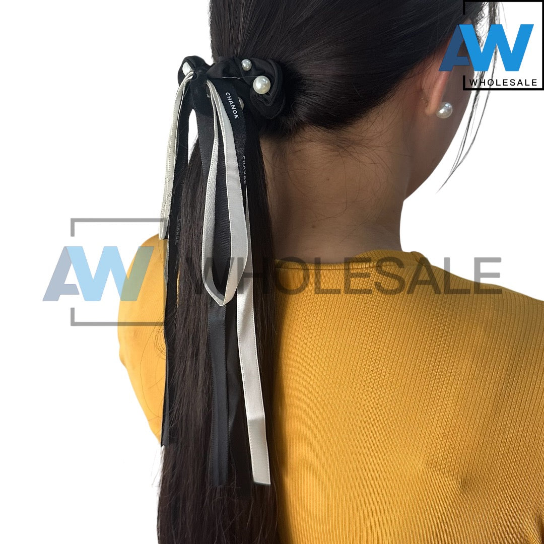 HPN-2304 (10 pcs) Ribbon String Scrunchies Hair Ties