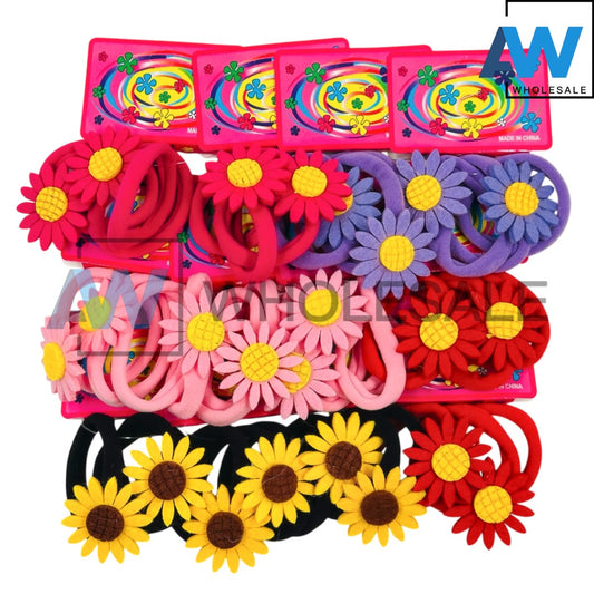 HPN-2311 (12 cards) 3 in 1 Sunflower Hair Tie Set