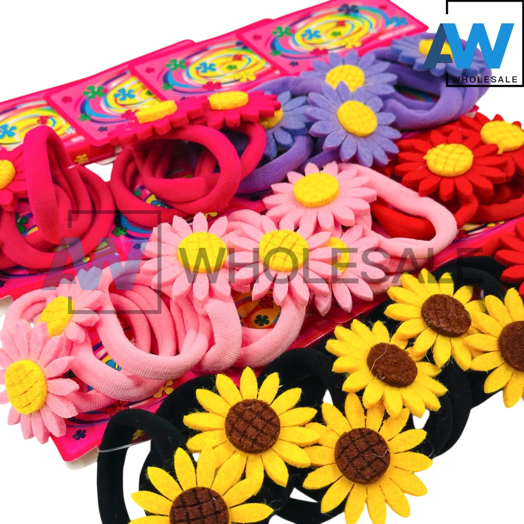 HPN-2311 (12 cards) 3 in 1 Sunflower Hair Tie Set