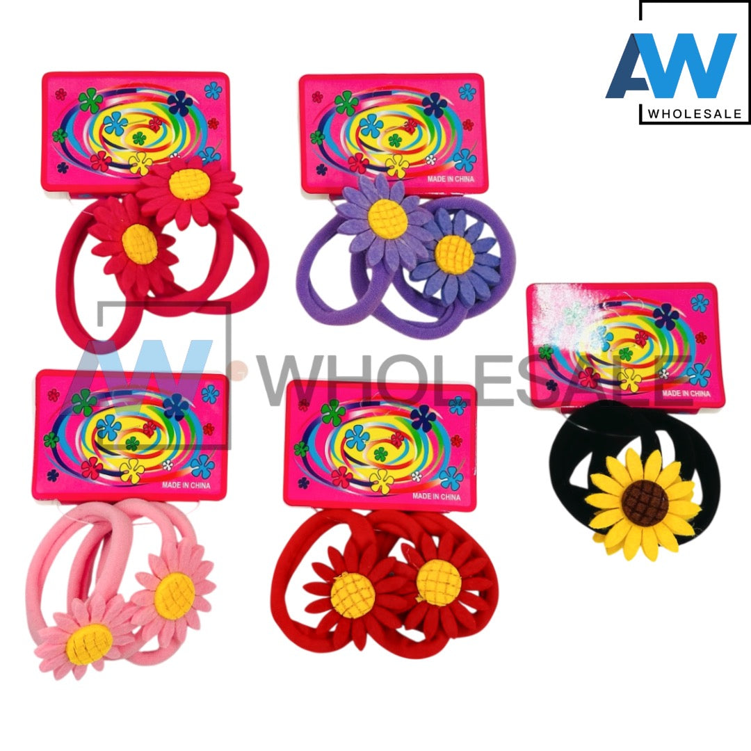 HPN-2311 (12 cards) 3 in 1 Sunflower Hair Tie Set
