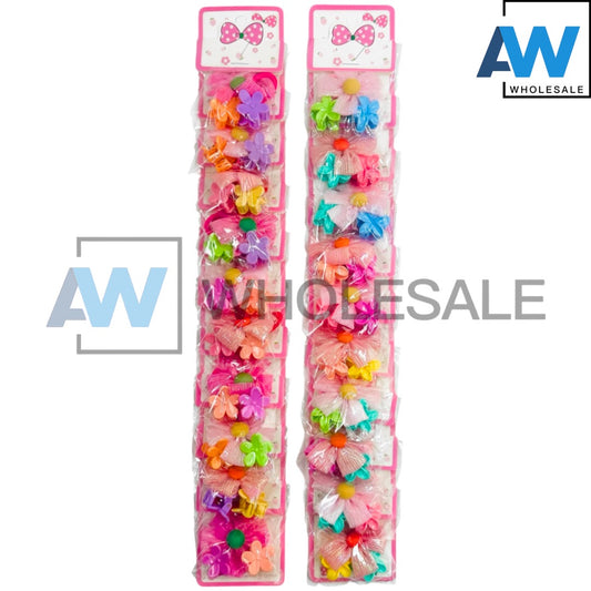 HPN-2322 (10 sets) 3 in 1 Hair Clip + Hair Tie Set