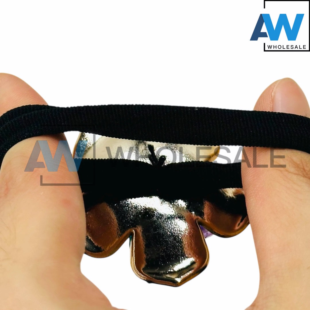 HPN-2349 (10 pcs) Pearl Flower Hair Ties