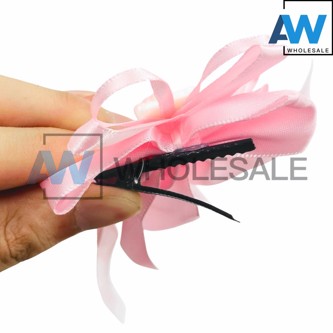 HPN-2351 (12 cards) Character Satin Ribbon Hair Clips