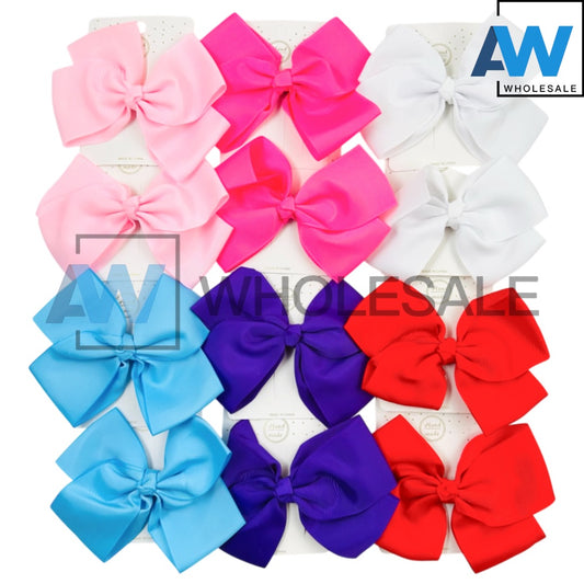HPN-2367 (12 pcs) Big Ribbon Hair Clips