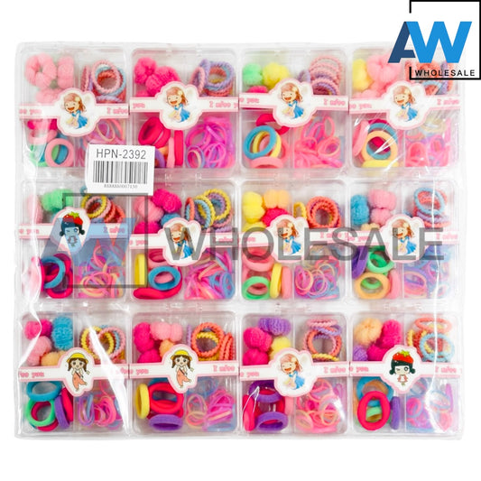 HPN-2392 (12 cases) Assorted Hair Tie Case Set