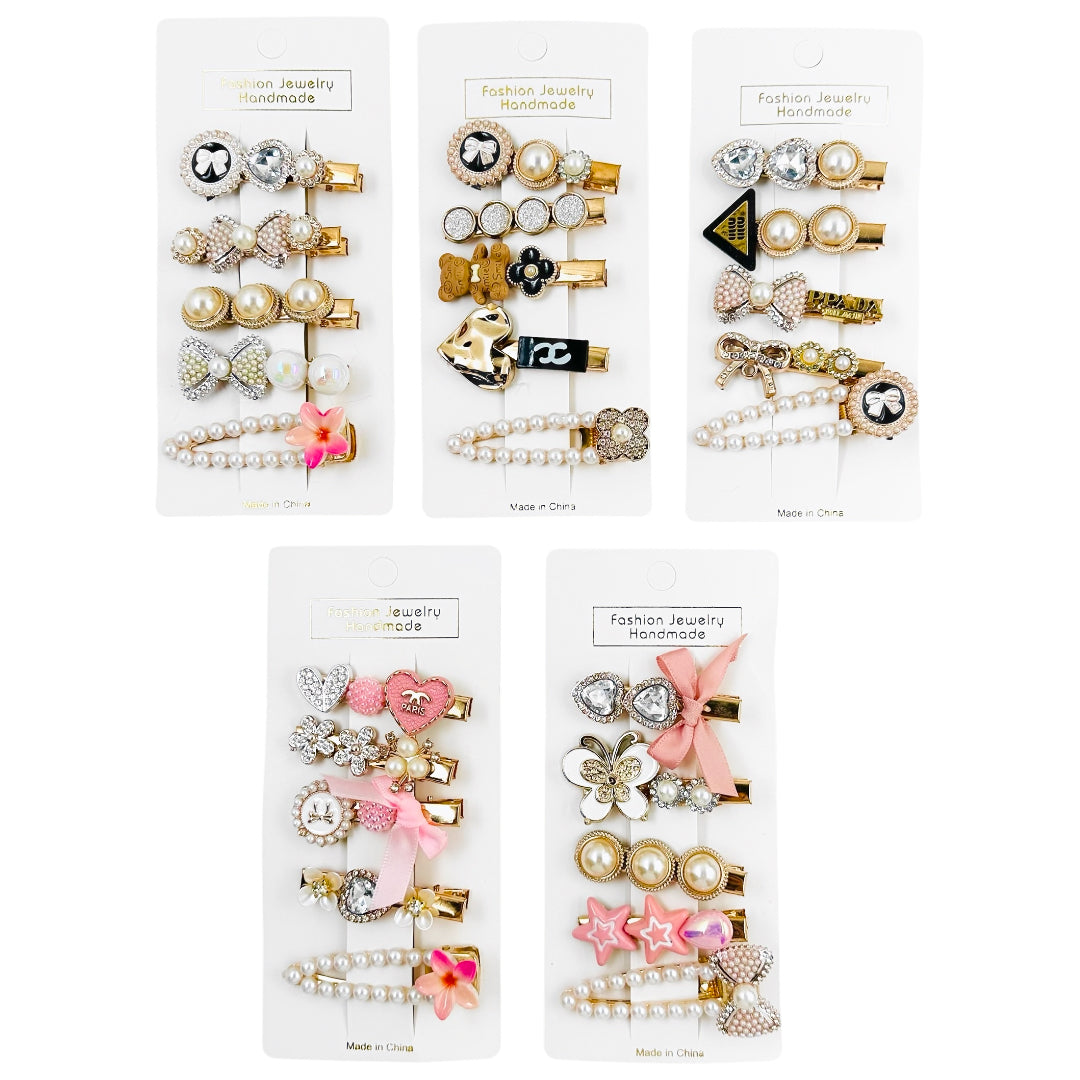 HPN-2398 (1 card) 5 in 1 Hair Clip Set