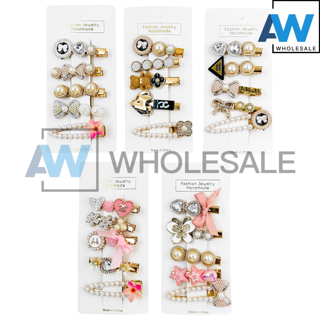 HPN-2398 (1 card) 5 in 1 Hair Clip Set