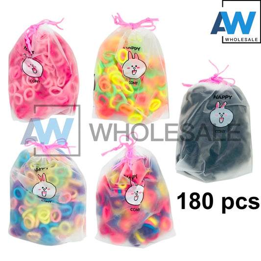 HPN-2416 (12 bags) 180 pcs Hair Tie Pouch Bag
