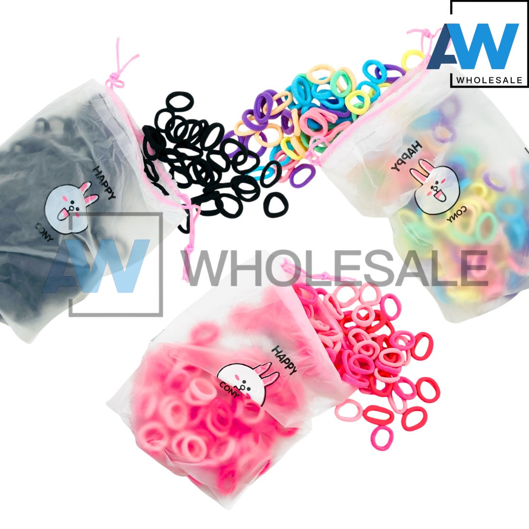 HPN-2416 (12 bags) 180 pcs Hair Tie Pouch Bag