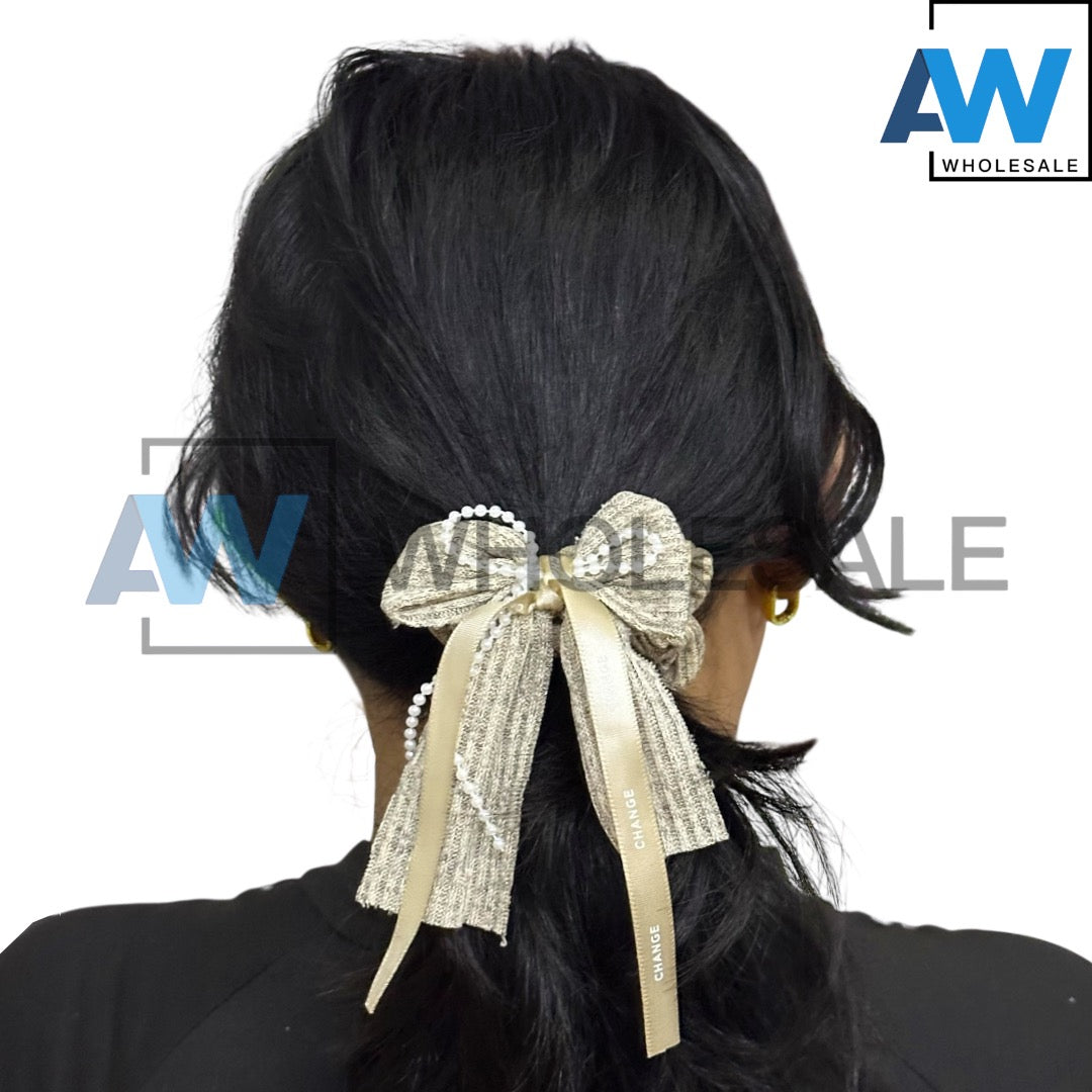 HPN-2422 (10 pcs) Fabric Ribbon Hair Ties