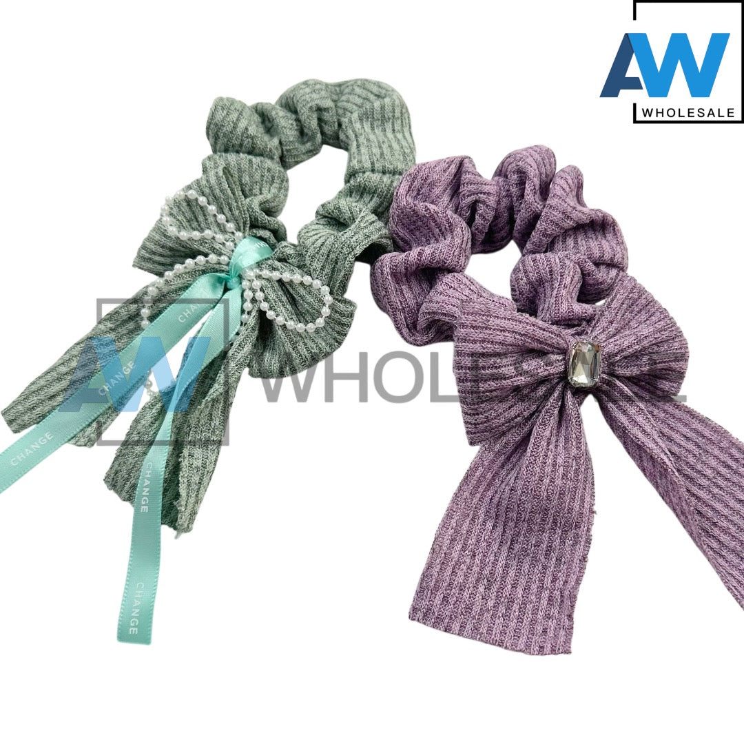 HPN-2422 (10 pcs) Fabric Ribbon Hair Ties
