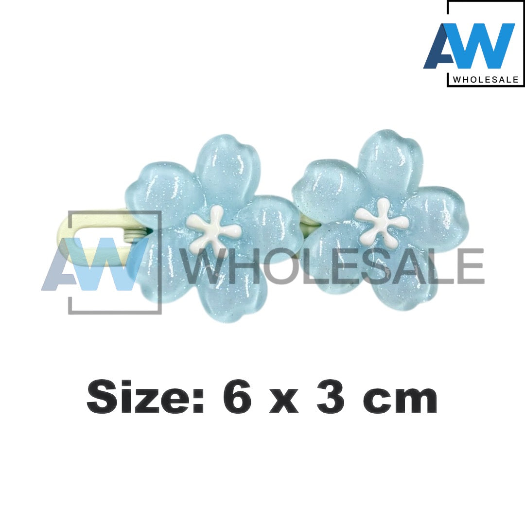 HPN-2423 (12 cards) Cute Flower Hair Clips