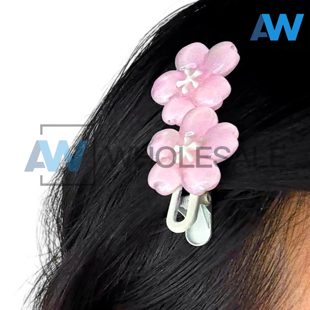 HPN-2423 (12 cards) Cute Flower Hair Clips