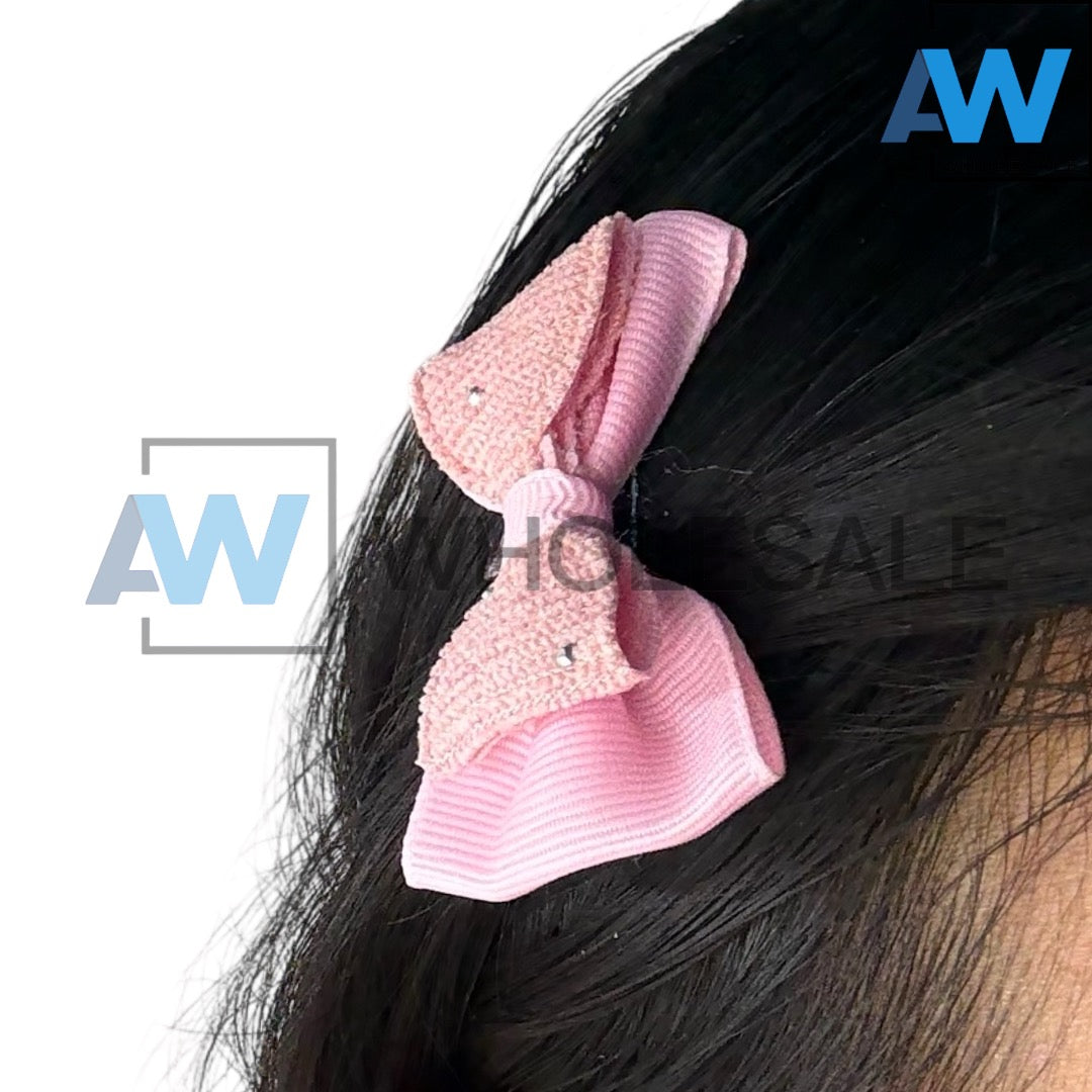 HPN-2428 (10 pcs) Double Layer Ribbon Hair Clips