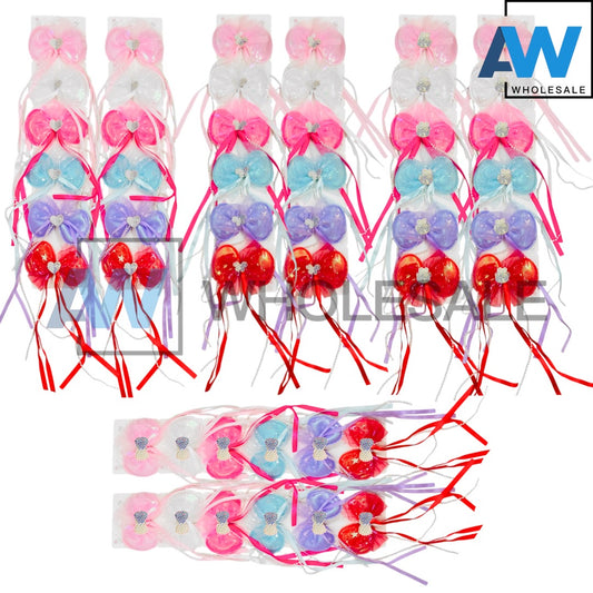 HPN-2432 (12 pcs) Diamond Ribbon with Pearl String