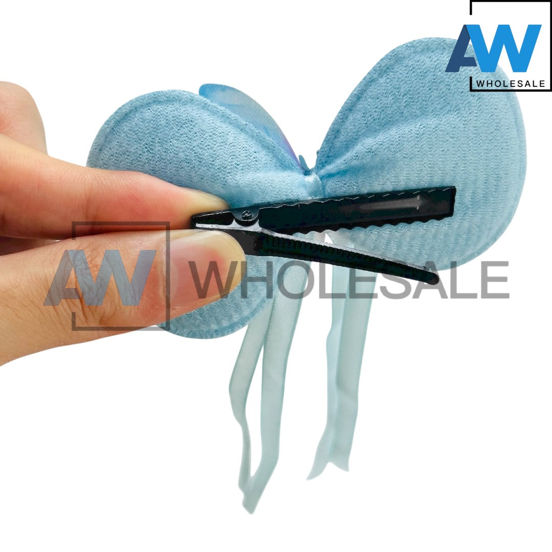 HPN-2433 (12 pcs) Butterfly Ribbon Hair Clips