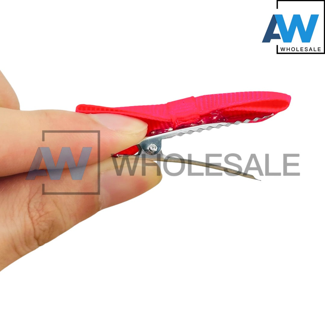 HPN-2434 (10 pcs) Mini Ribbon Hair Clips