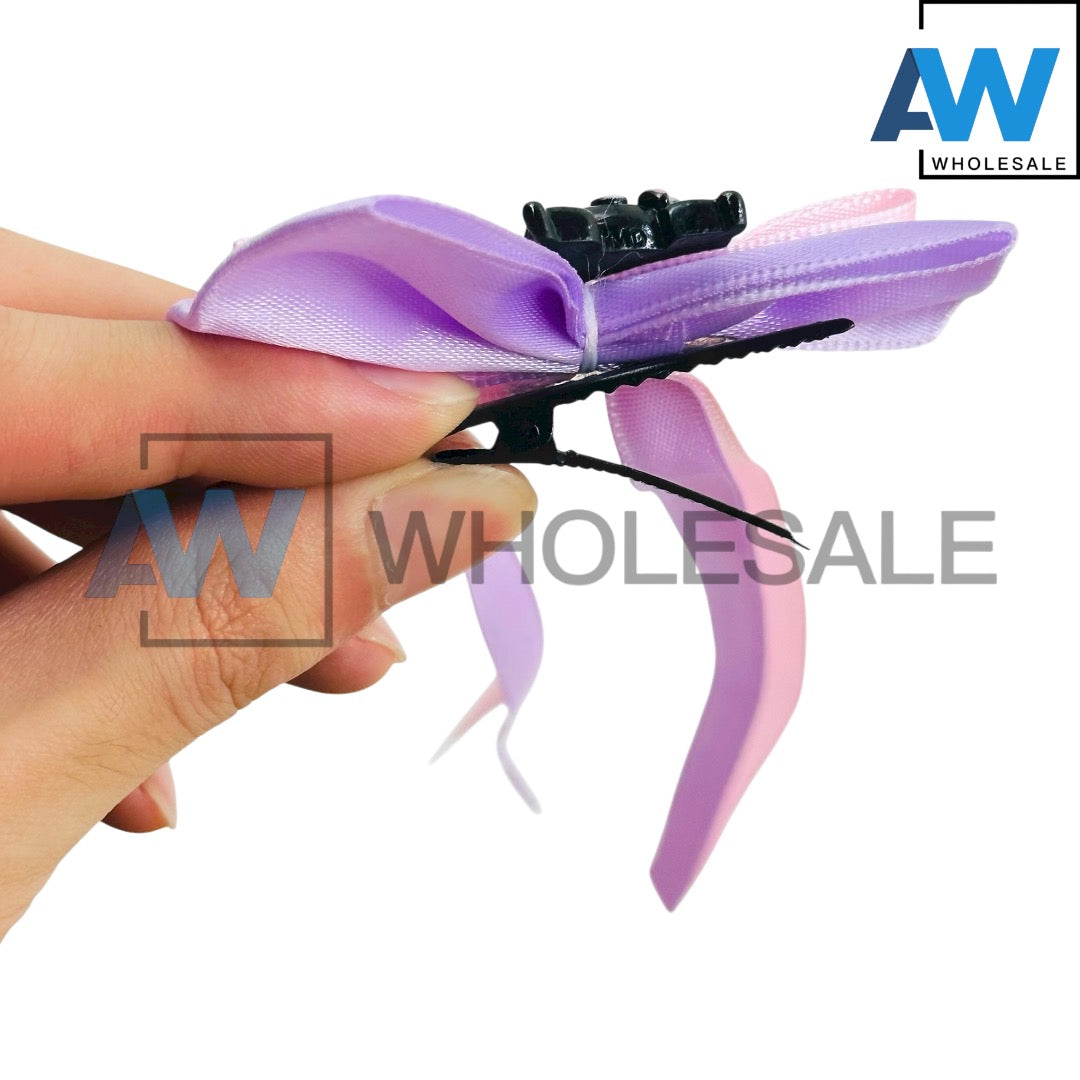 HPN-2435 (12 cards) Cute Character Ribbon Hair Clip Set