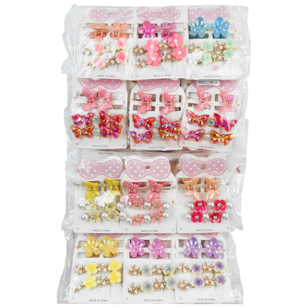 HPN-2443 (12 cards) 4 in 1 Hair Clip Set