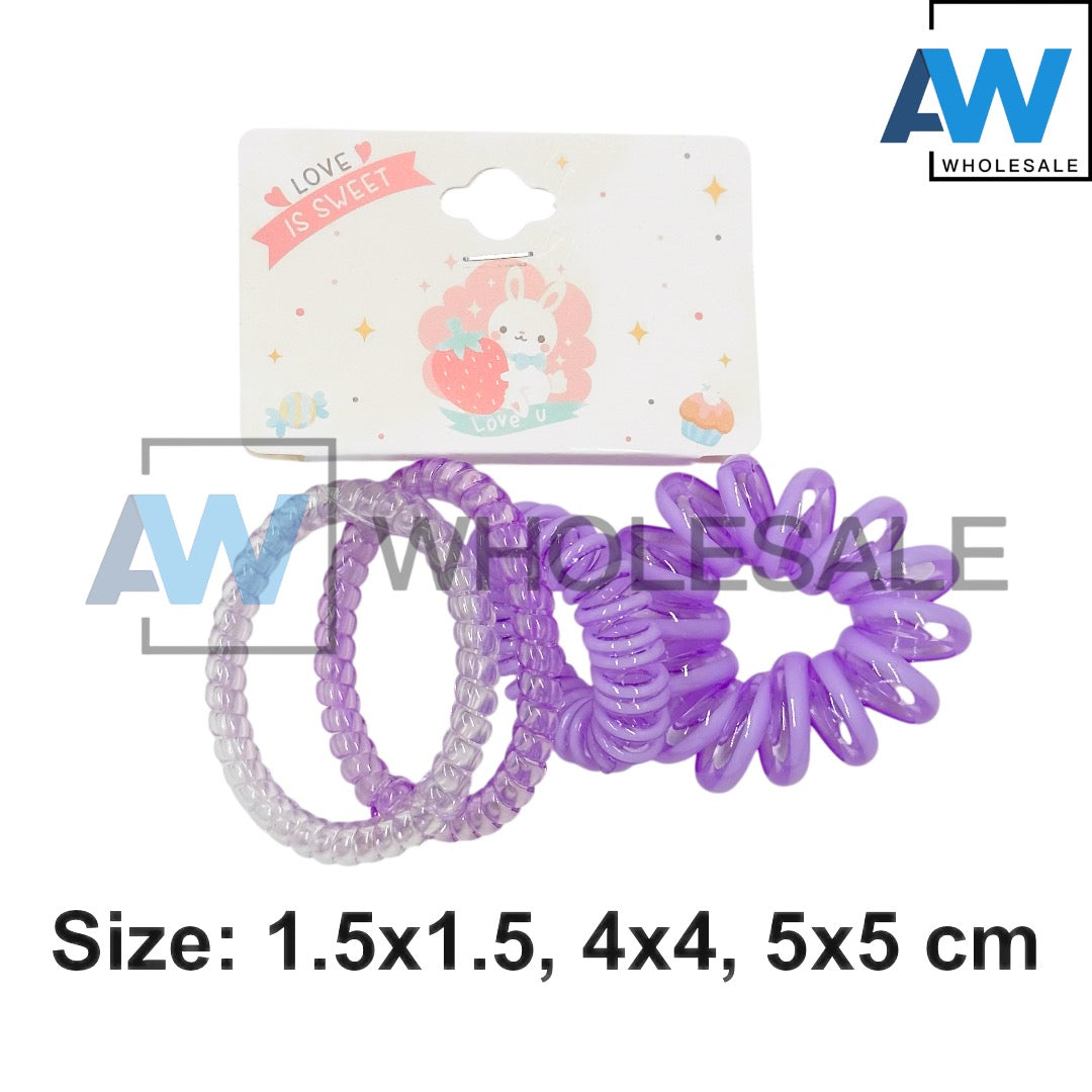 HPN-2472 (12 cards) Assorted Telephone Wire Hair Ties