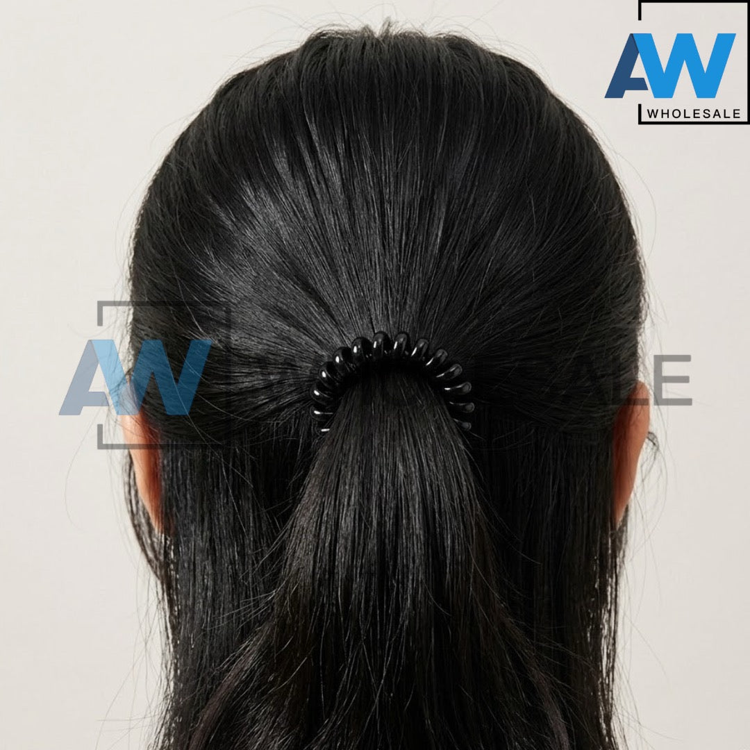 HPN-2474 (12 cards) 5 in 1 Black Hair Tie