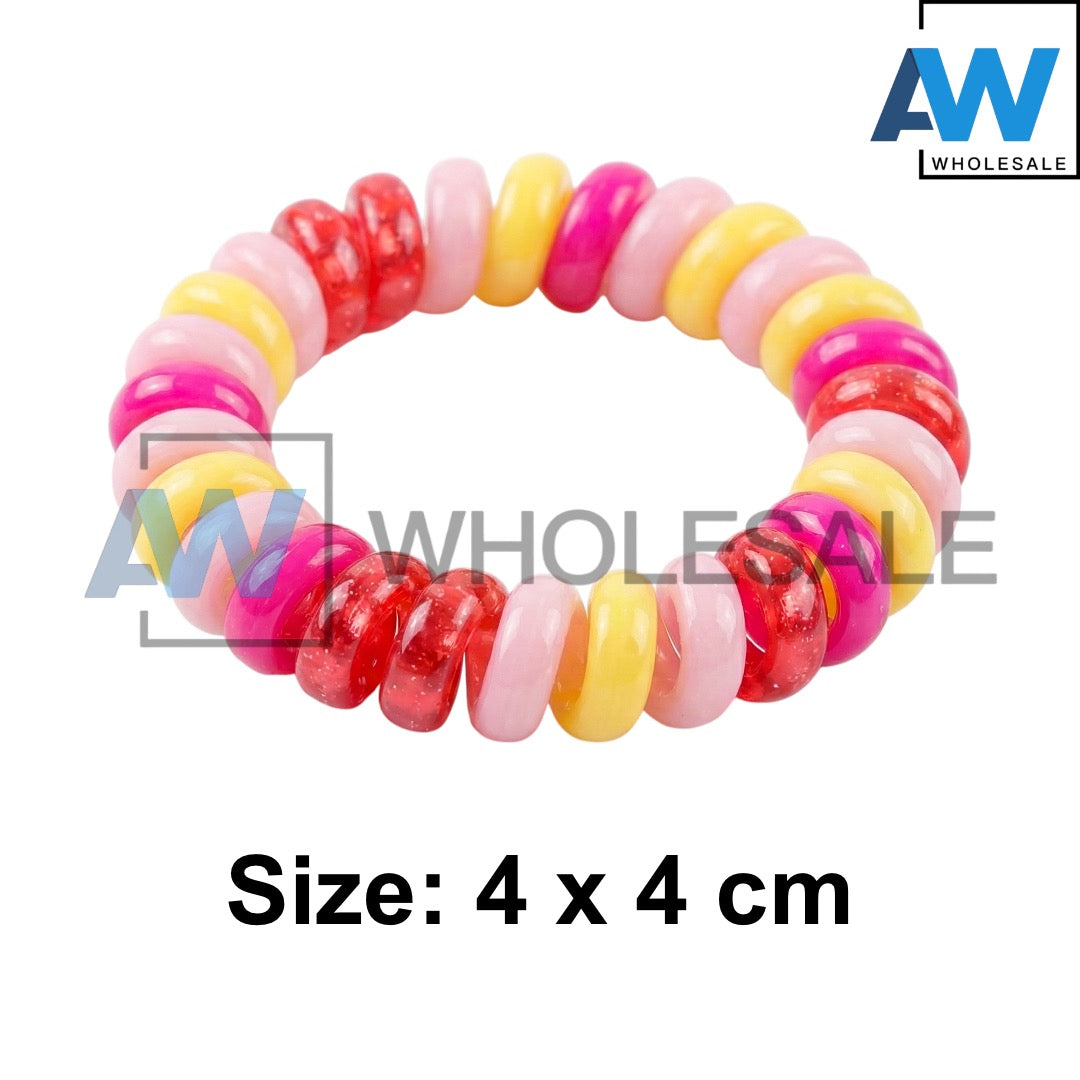 HPN-2475 (12 sets) 3 in 1 Telephone Wire Hair Tie Set