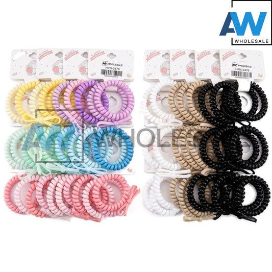 HPN-2476 (12 sets) 3 in 1 Ribbon Hair Tie Set