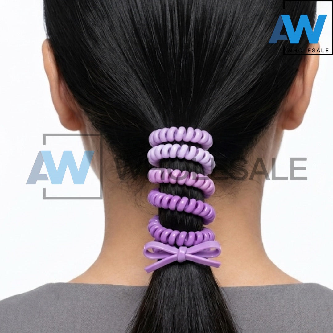 HPN-2476 (12 sets) 3 in 1 Ribbon Hair Tie Set