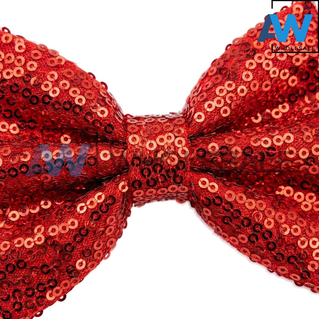 HPN-2494 (10 pcs) Big Sequin Ribbon Hair Clip