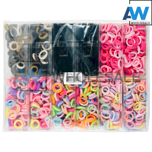 HPN-2500 (12 cases) 100 in 1 Fabric Hair Tie Set