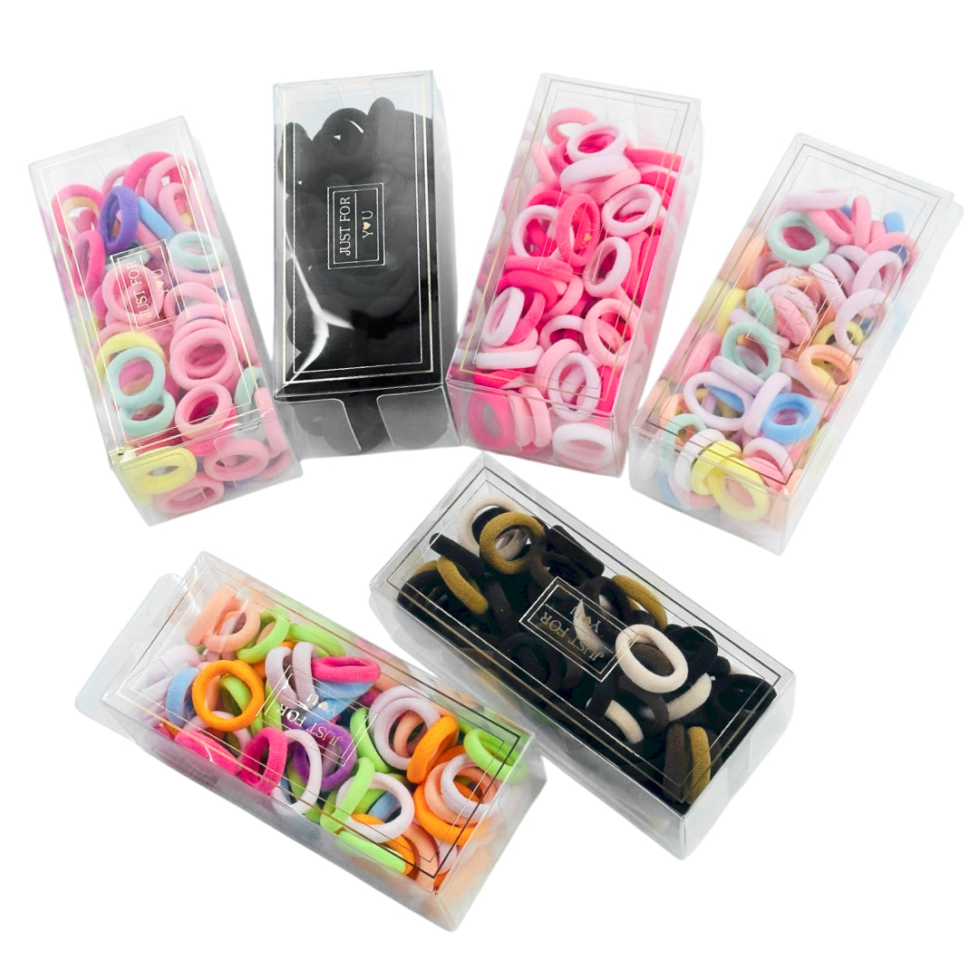 HPN-2500 (12 cases) 100 in 1 Fabric Hair Tie Set