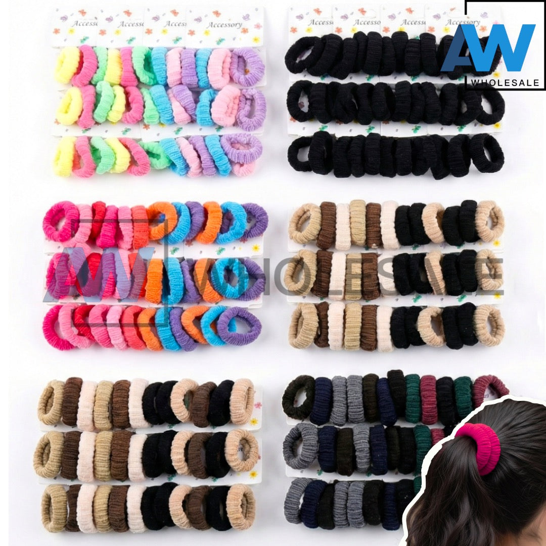 HPN-2501 (12 sets) 3 in 1 Wrinkle Fabric Hair Tie Set