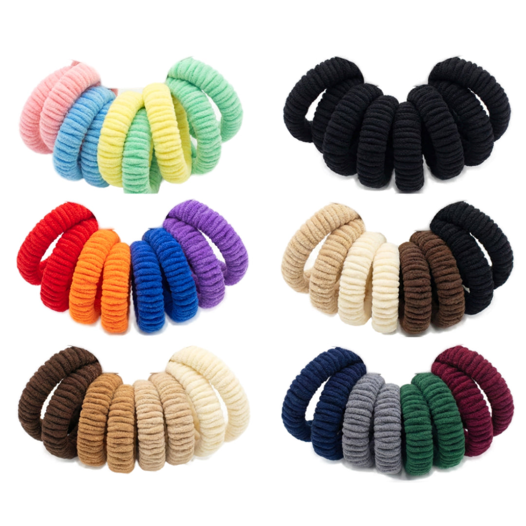 HPN-2501 (12 sets) 3 in 1 Wrinkle Fabric Hair Tie Set