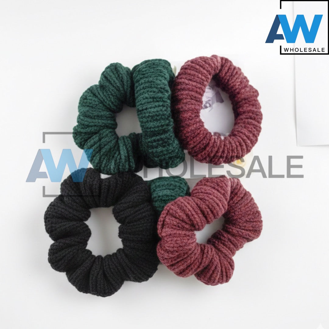HPN-2501 (12 sets) 3 in 1 Wrinkle Fabric Hair Tie Set