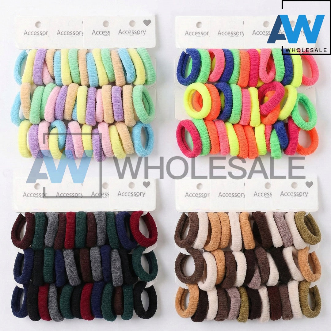 HPN-2502 (12 sets) 4 in 1 Wrinkle Fabric Hair Tie Set