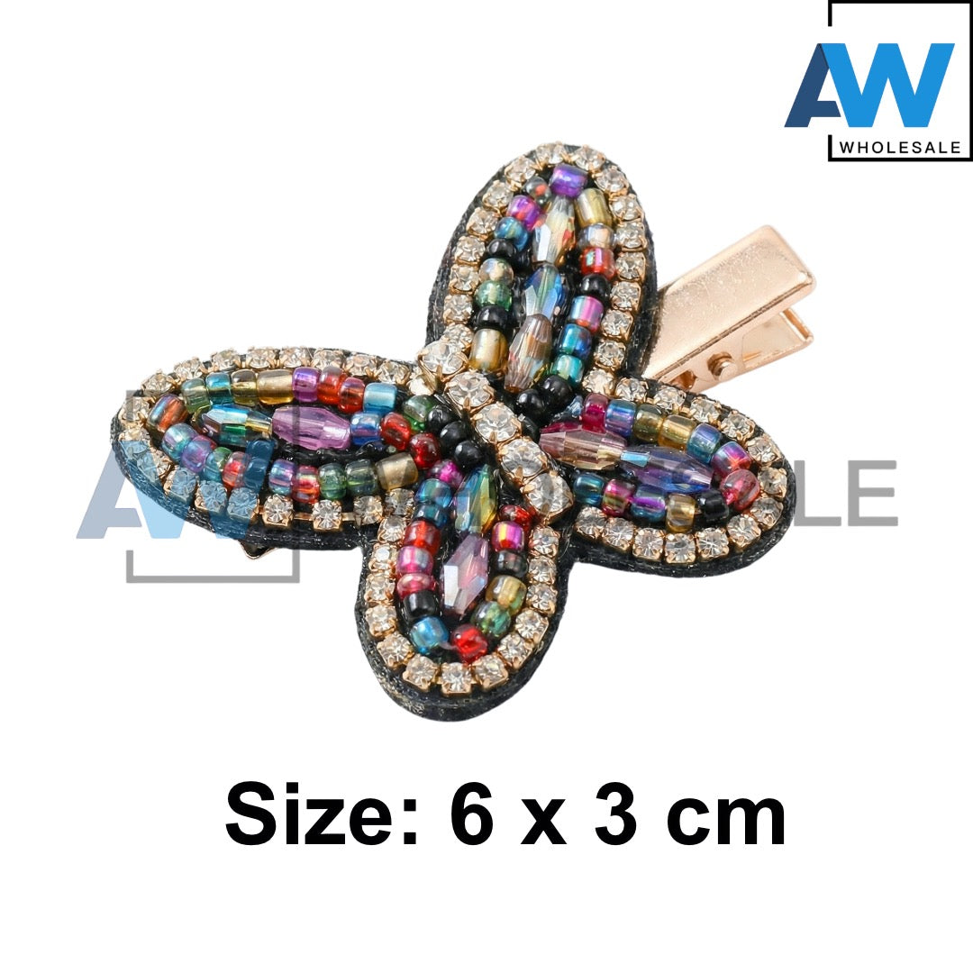 HPN-2528 (10 pcs) Gemstone Design Hair Clips