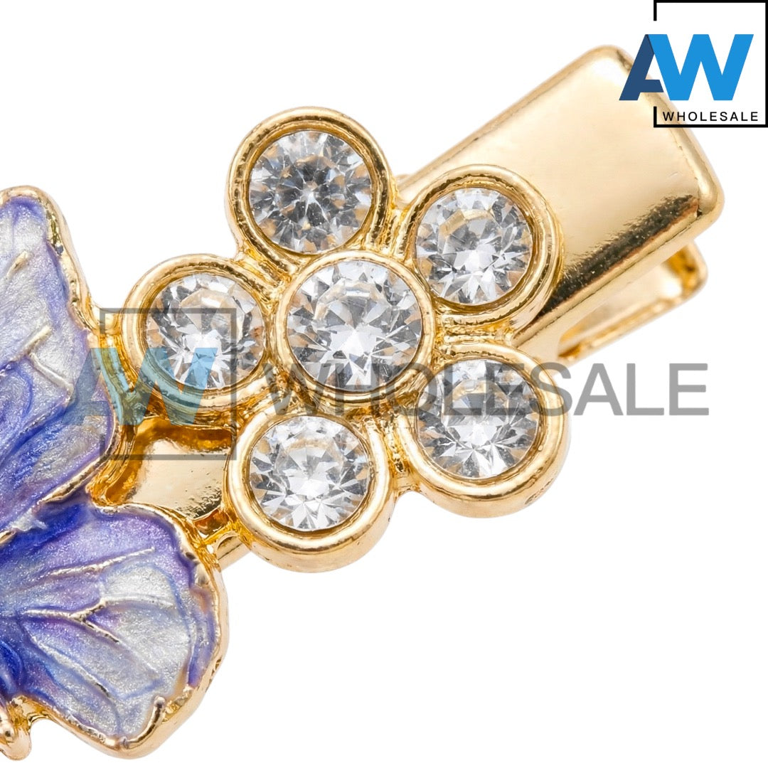 HPN-2533 (10 pcs) Gemstone Butterfly Sectioning Hair Clips