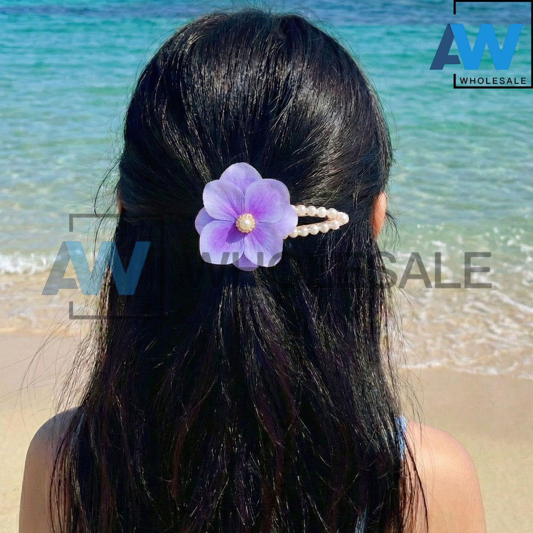 HPN-2548 (12 cards) 2 in 1 Orchid Flower Hair Clips