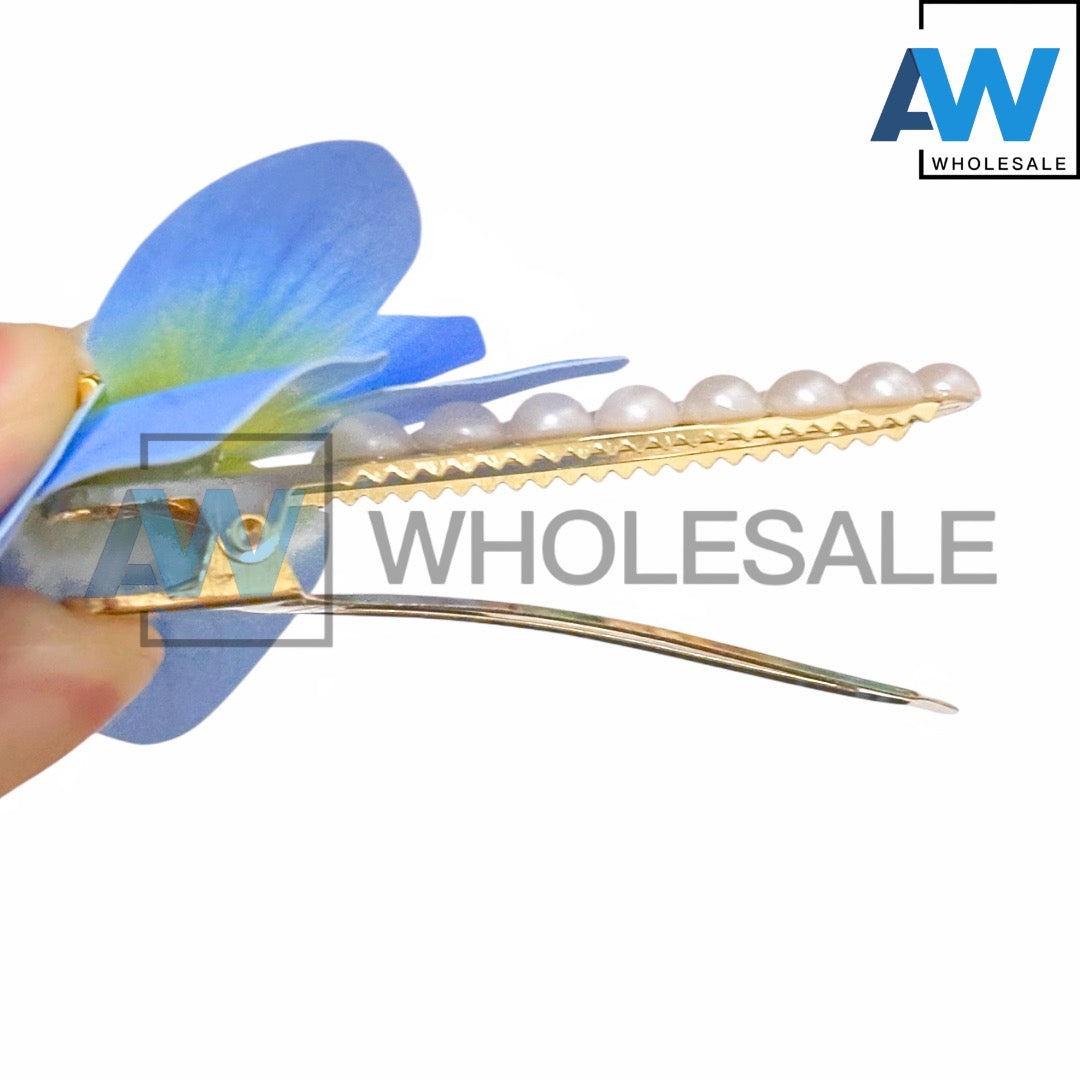 HPN-2548 (12 cards) 2 in 1 Orchid Flower Hair Clips