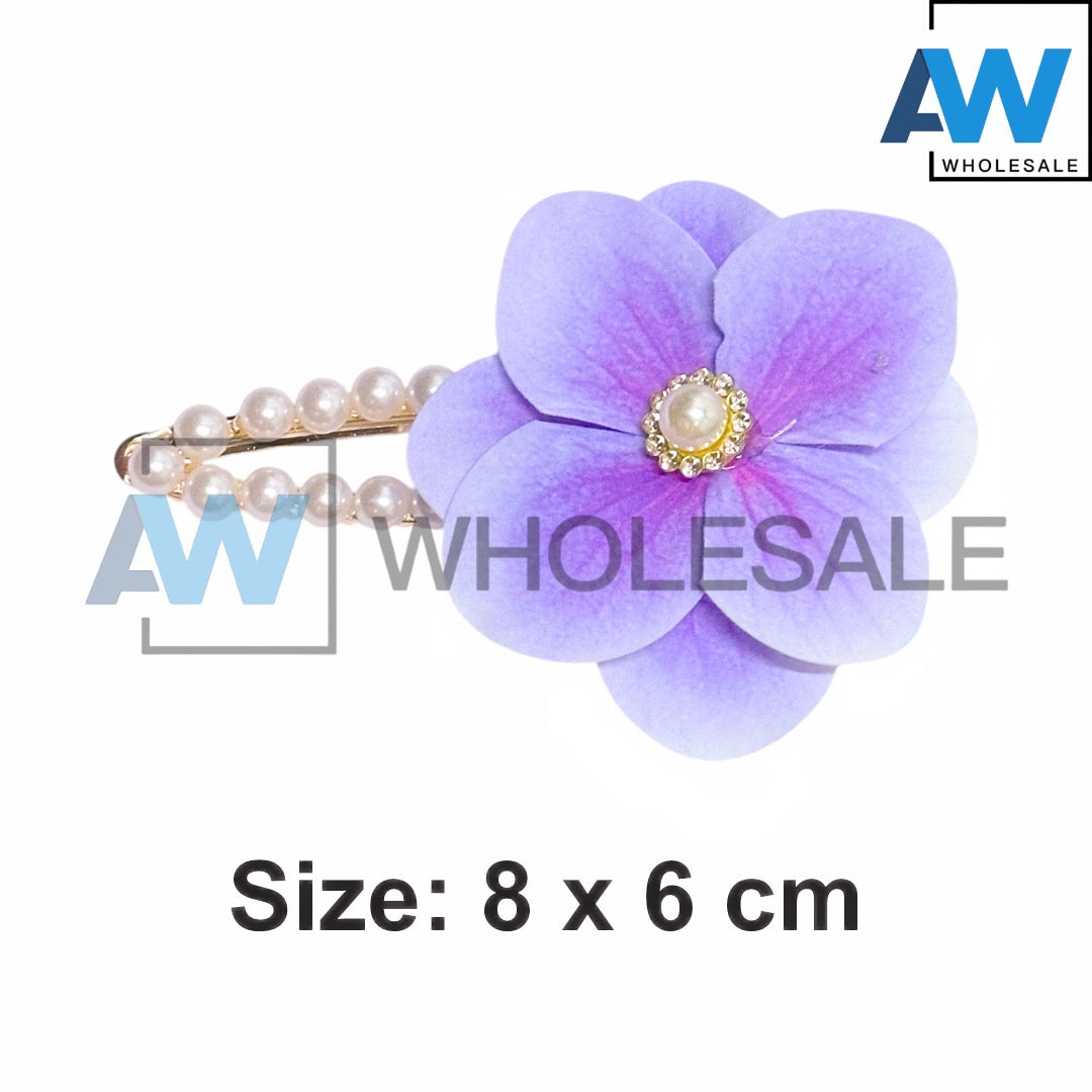 HPN-2548 (12 cards) 2 in 1 Orchid Flower Hair Clips