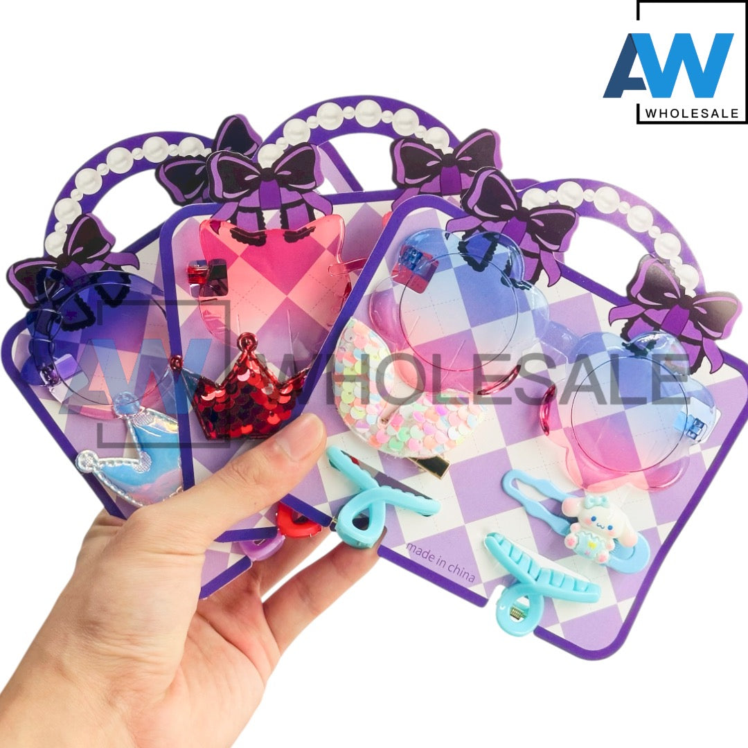 HPN-2562 (1 card) 5 in 1 Sunglasses + Hair Clip Set