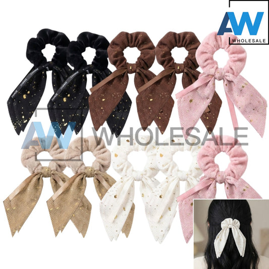 HPN-2568 (10 pcs) Double Pleated Scrunchies Hair Ties