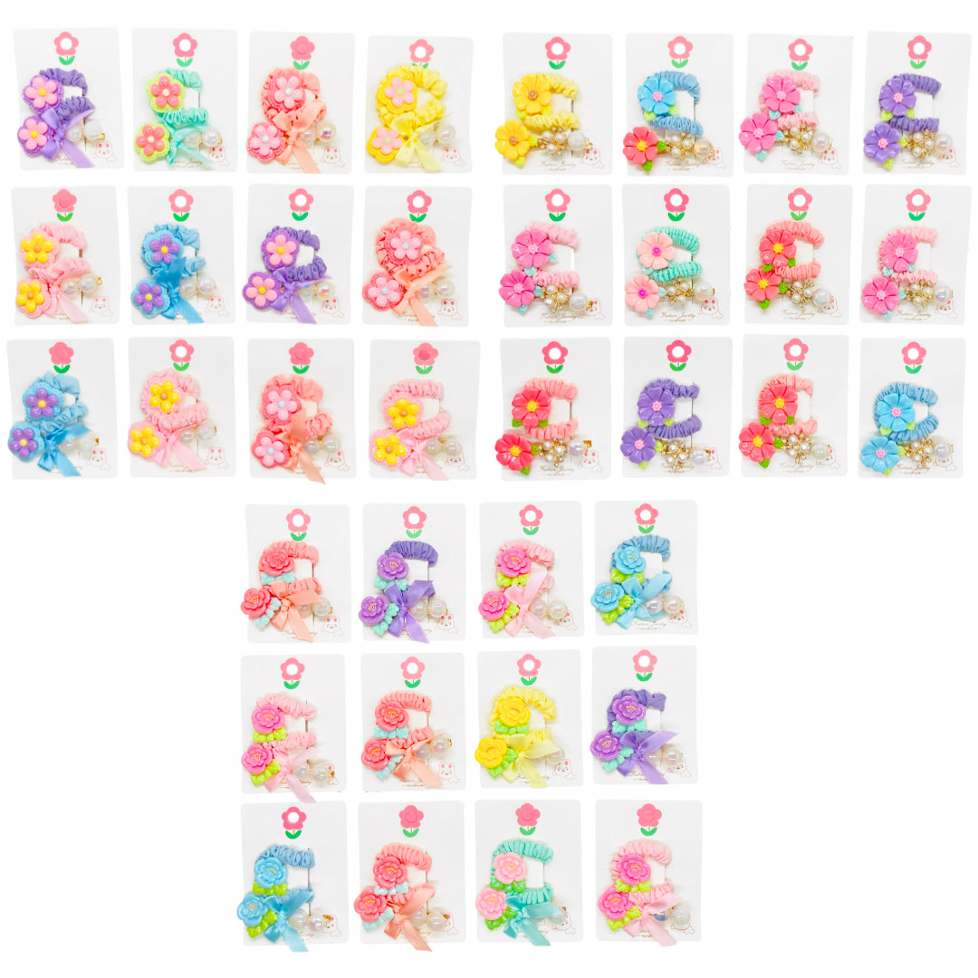HPN-2591 (12 cards) Hair Tie + hair Clip Set