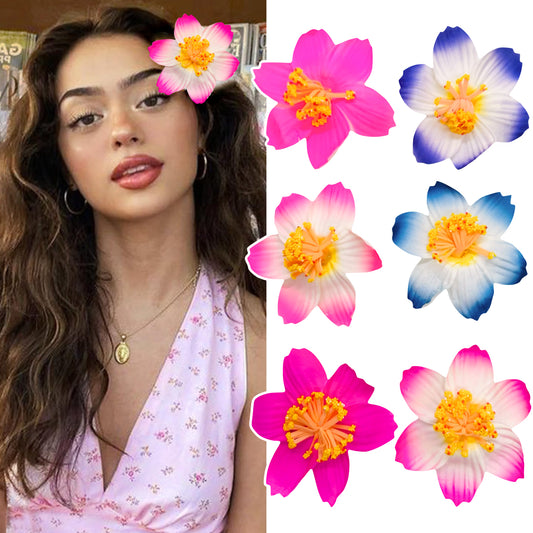 HPN-2594 (12 pcs) Realistic Flower Hair Clips